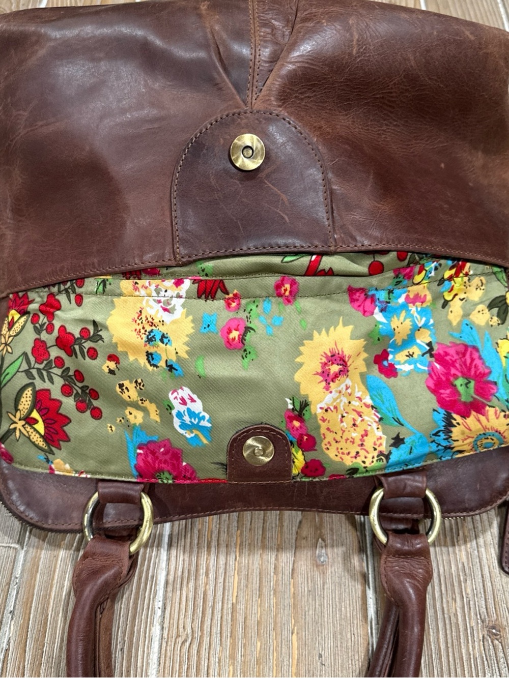 The Leather Store UK Hampton Distressed Brown Leather Tote Crossbody Bag Boho - Picture 6 of 16